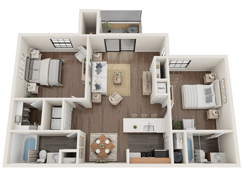 Naples-Floor Plan at Lakeside Gardens, Daytona, FL 